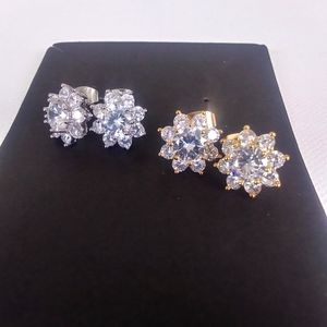 *2 pairs* stainless steel flower stud earr…